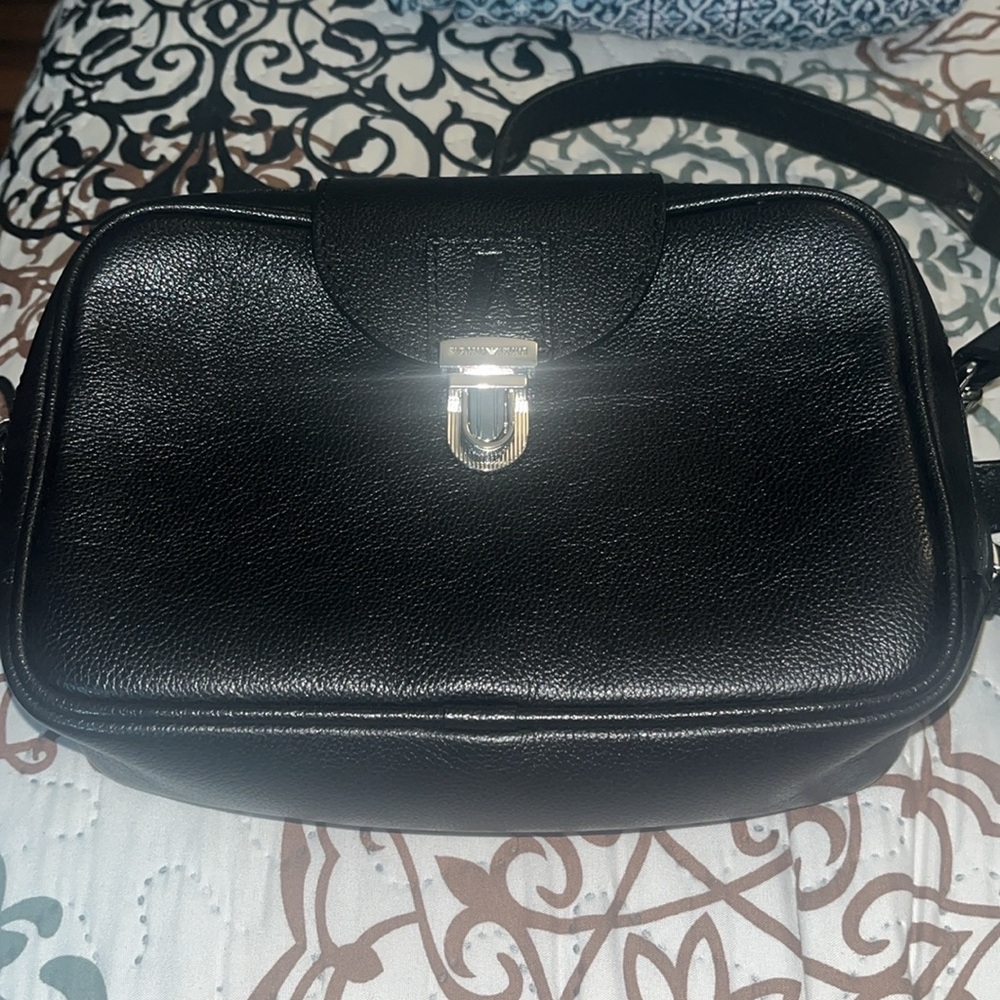 Emporio Armani Pebble Leather Crossbody